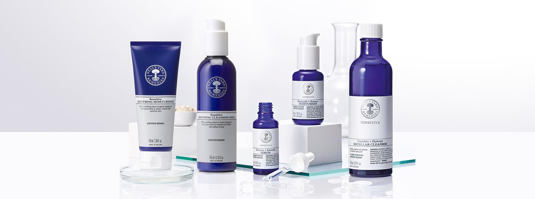 Certified Organic Sensitive Skincare range from Neal' Yard Remedies