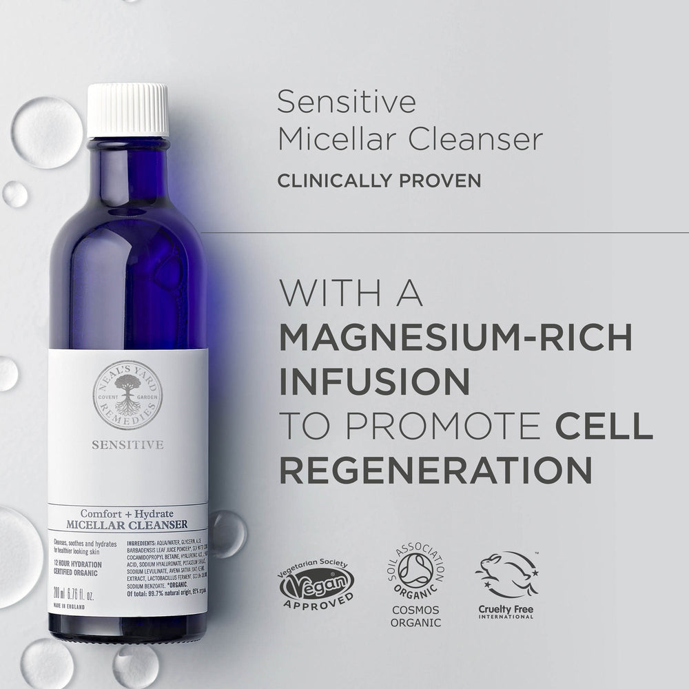 Neal's Yard Remedies Sensitive Comfort + Hydrate Micellar Cleanser 200ml